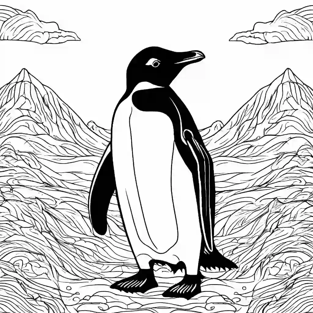 Adelie Penguins coloring pages